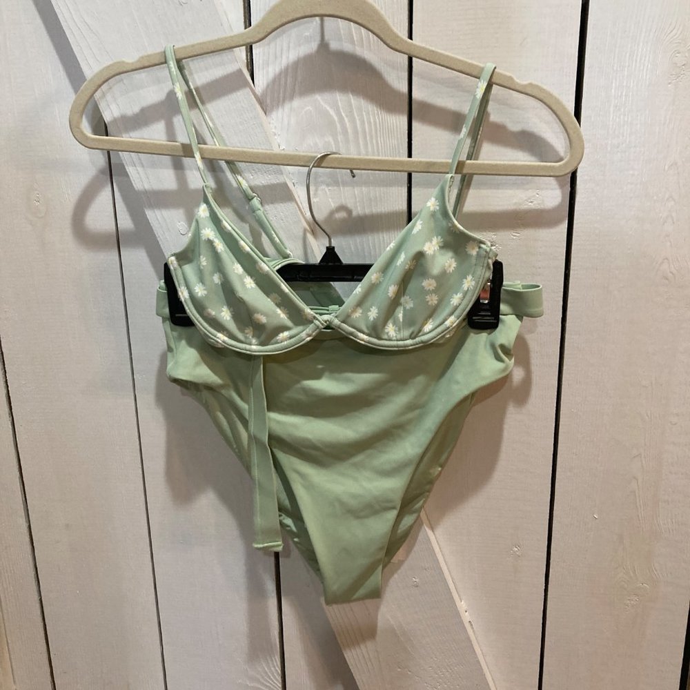 NWT Onia sea green liana top bria bottom bikini